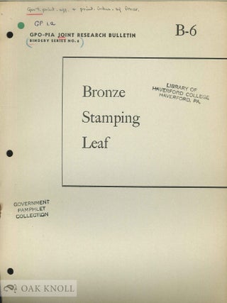BRONZE STAMPING LEAF.