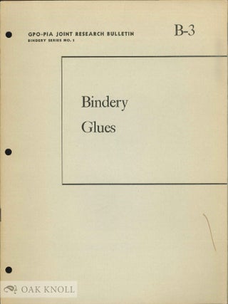 Order Nr. 38839 BINDERY GLUES. Morris S. Kantrowitz