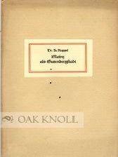 Order Nr. 40057 MAINZ ALS GUTENBERGSTADT. Aloys Ruppel