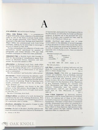 GLOSSARY OF THE BOOK, TERMS USED IN PAPER-MAKING, PRINTING BOOKBINDING AND PUBLISHING WITH NOTES ON ILLUMINATED MANUSCRIPTS, BIBLIOPHILES, PRIVATE PRESSES AND PRINTING SOCIETIES.