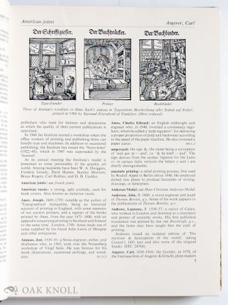 GLOSSARY OF THE BOOK, TERMS USED IN PAPER-MAKING, PRINTING BOOKBINDING AND PUBLISHING WITH NOTES ON ILLUMINATED MANUSCRIPTS, BIBLIOPHILES, PRIVATE PRESSES AND PRINTING SOCIETIES.