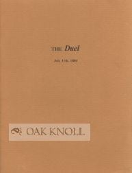 Order Nr. 40487 THE DUEL, JULY 11TH, 1804. Don Wesely