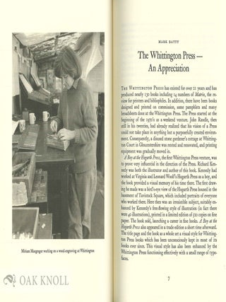 PRINTING AT THE WHITTINGTON PRESS, 1972-1994, AN EXHIBITION