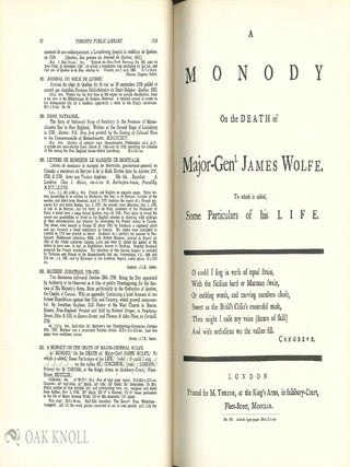 A BIBLIOGRAPHY OF CANADIANA, BEING ITEMS IN THE PUBLIC LIBRARY OF TORONTO, CANADA, RELATING TO THE EARLY HISTORY AND DEVELOPMENT OF CANADA. With FIRST SUPPLEMENT.