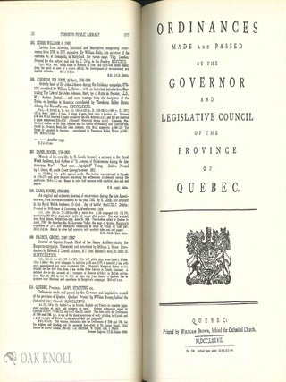 A BIBLIOGRAPHY OF CANADIANA, BEING ITEMS IN THE PUBLIC LIBRARY OF TORONTO, CANADA, RELATING TO THE EARLY HISTORY AND DEVELOPMENT OF CANADA. With FIRST SUPPLEMENT.
