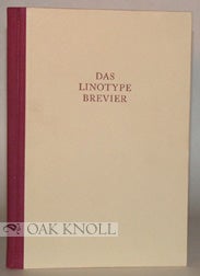 Order Nr. 41149 DAS LINOTYPE BREVIER. Fritz Schroder