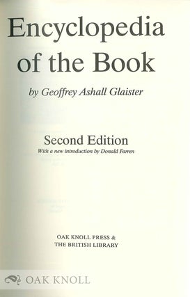 THE ENCYCLOPEDIA OF THE BOOK.