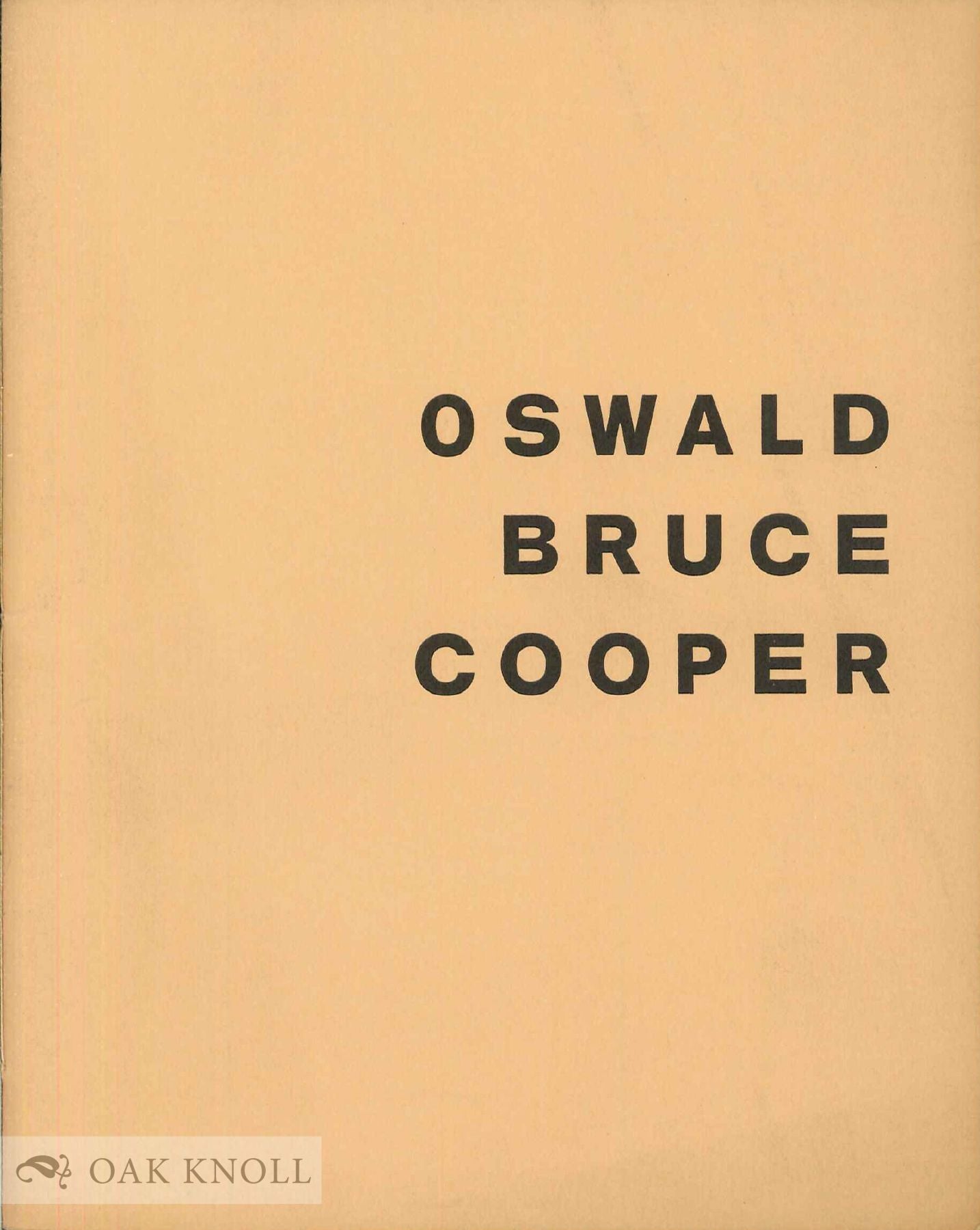 OSWALD BRUCE COOPER, 1879-1940