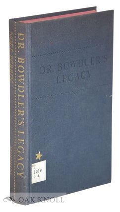 Order Nr. 42767 DR. BOWDLER'S LEGACY, A HISTORY OF EXPURGATED BOOKS IN ENGLAND AND AME RICA. Noel...