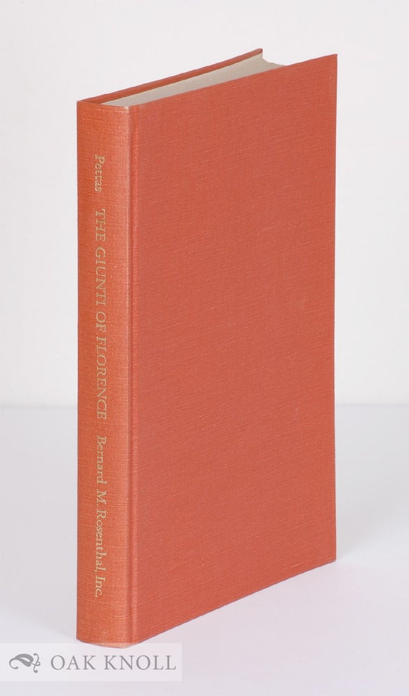 Order Nr. 42987 GIUNTI OF FLORENCE, MERCHANT PUBLISHERS. William A. Pettas.