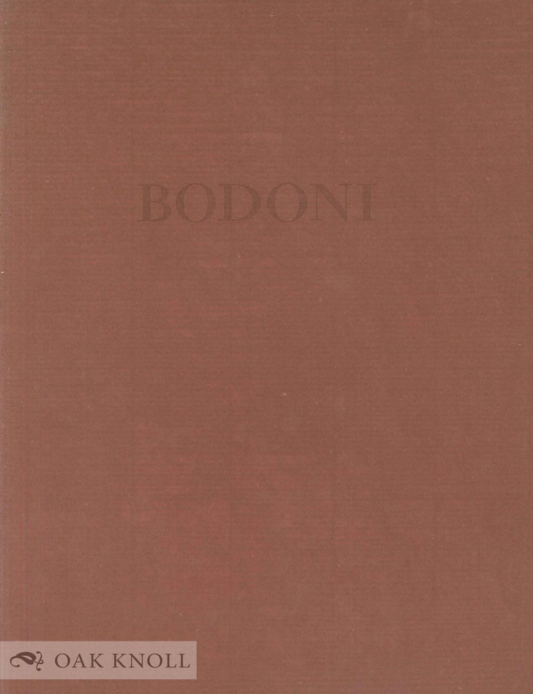 Order Nr. 42999 GIAMBATTISTA BODONI.