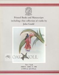 Order Nr. 43586 PRINTED BOOKS AND MANUSCRIPTS INCLUDING A FINE COLLECTION OF WORKS BY JOHN GOULD.