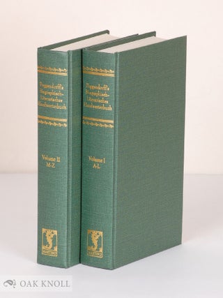 Order Nr. 44055 BIOGRAPHISCH-LITERARISCHES HANDWORTERBUCH ZUR GESCHICHTE DER EXACTEN...