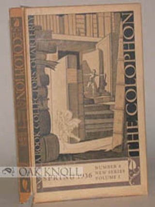 Order Nr. 45428 COLOPHON, N.S., A Q FOR BKMEN, V.I N.4
