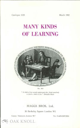 Order Nr. 45483 MANY KINDS OF LEARNING. 1025
