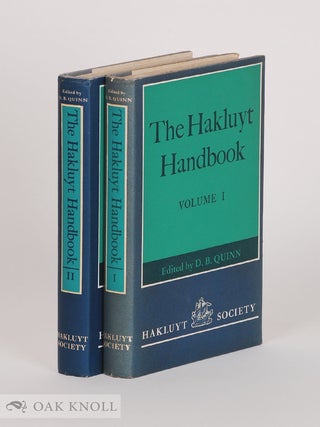 Order Nr. 45804 THE HAKLUYT HANDBOOK. D. B Quinn
