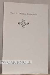 Order Nr. 46663 DAVID W. DAVIES: A BIBLIOGRAPHY. Don W. Keran, compiler