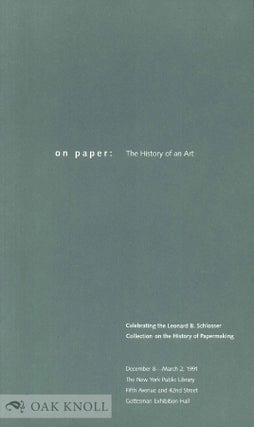 Order Nr. 46670 ON PAPER: THE HISTORY OF AN ART