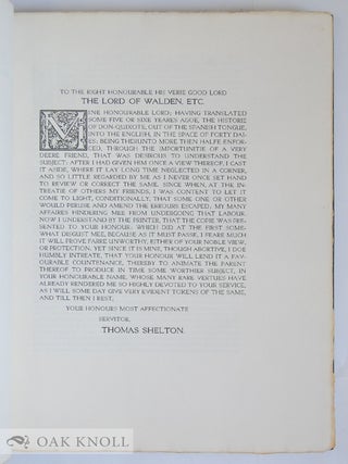 THE FIRST [and SECOND] PART OF THE HISTORY OF THE VALOROUS AND WITTIE KNIGHT-ERRRANT DON QUIXOTE OF THE MANCHA.