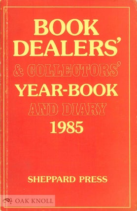 Order Nr. 46762 BOOK DEALERS' & COLLECTORS' YEAR-BOOK AND DIARY 1986