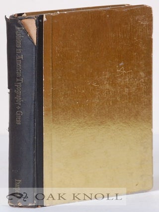 Order Nr. 48002 FASHIONS IN AMERICAN TYPOGRAPHY 1780 TO 1930 WITH BRIEF ILLUSTRATED STORIES OF...