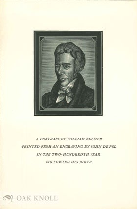 Order Nr. 48175 A PORTRAIT OF WILLIAM BULMER PRINTED FROM AN ENGRAVING BY JOHN DEPOL