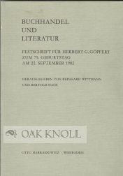 Order Nr. 48178 BUCHHANDEL UND LITERATUR. Reinhard Wittmann
