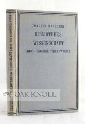 Order Nr. 48550 BIBLIOTHEKSWISSENSCHAFT. Joachim Kirchner