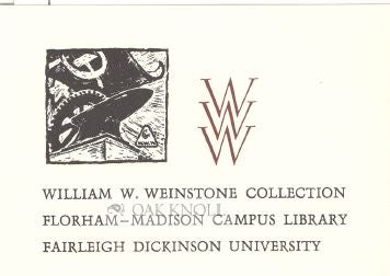 Order Nr. 48617 WILLIAM W. WEINSTONE COLLECTION BOOKPLATE.