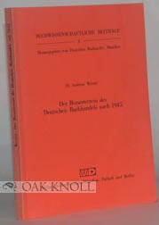 Order Nr. 48780 DER BORSENVEREIN DES DEUTSCHEN BUCHHANDELS NACH 1945. Andreas Werner.
