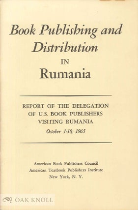 Order Nr. 48836 BOOK PUBLISHING AND DISTRIBUTION IN RUMANIA. W. Bradford Wiley