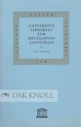 Order Nr. 48998 UNIVERSITY LIBRARIES FOR DEVELOPING COUNTRIES. M. A. Gelfand