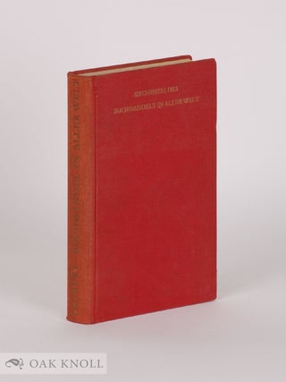 Order Nr. 49003 GRUNDRISS DES BUCHHANDELS IN ALLER WELT. Sigfred Taubert