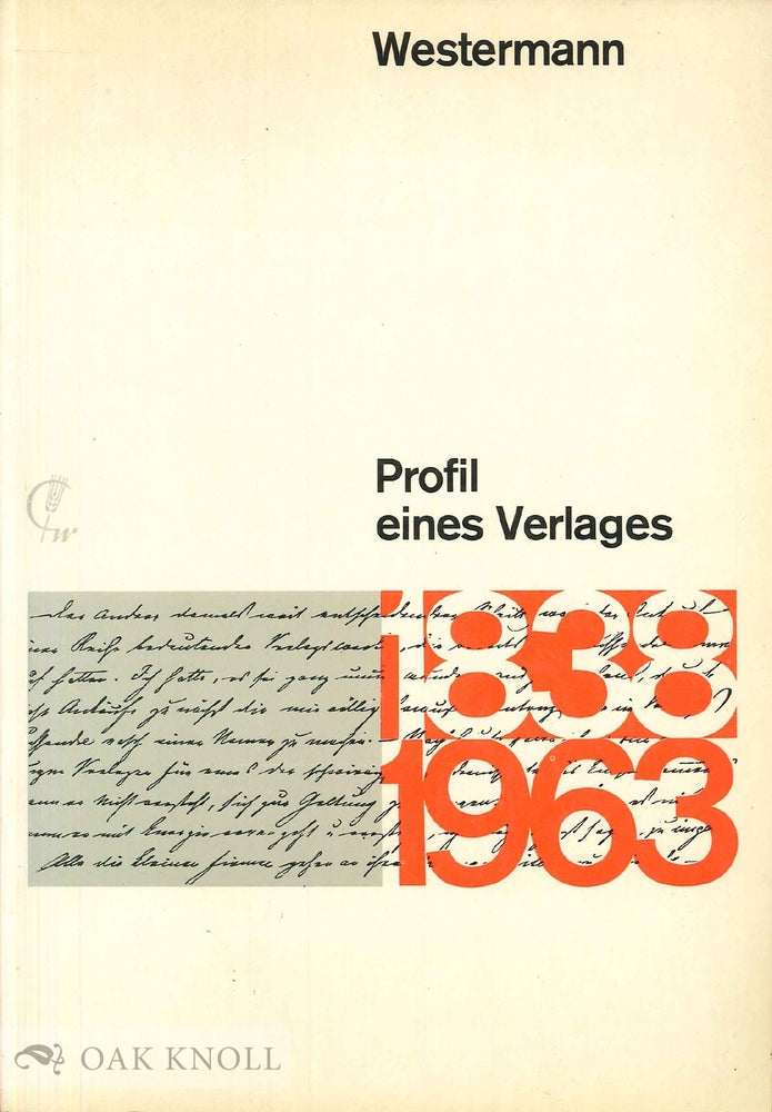 Order Nr. 49418 WESTERMANN PROFIL EINES VERLAGES. Volker Hohenberg.
