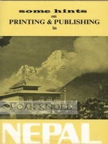 Order Nr. 49491 SOME HINTS ON PRINTING AND PUBLISHING IN NEPAL. M. L Armacharya