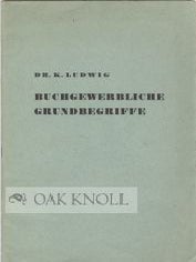 Order Nr. 49501 BUCHGEWERBLICHE GRUNDBEGRIFFE. Karl Ludwig