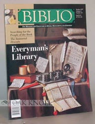 Order Nr. 49990 BIBLIO, THE MAGAZINE FOR COLLECTORS OF BOOKS, MANUSCRIPTS AND EPHEMERA