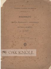 Order Nr. 50183 BIBLIOGRAFIA DE LA GEOLOGIA, MINERALOGIA Y PALEONTOLOGIA DE LA REPUBLICA...