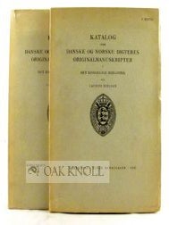 Order Nr. 50184 KATALOG OVER DANSKE OG NORSKE DIGTERES ORIGINALMANUSKRIPTER I DET KONGELIGE...