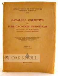 Order Nr. 50189 CATALOGE COLECTIVO DE PUBLICACIONES PERIODICAS EXISTENTES EN BIBLIOTECAS...