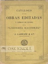 Order Nr. 50212 CATALOGO DE LAS OBRAS EDITADAS Y LIBROS DE FONDO DE LA "LIBRERIA NACIO