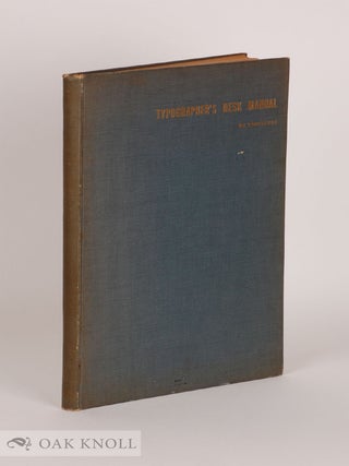 Order Nr. 50468 TYPOGRAPHER'S DESK MANUAL. Eugene De Lopatecki