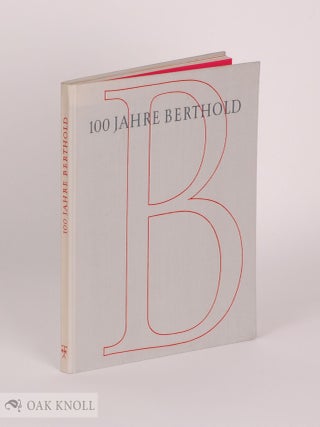 Order Nr. 50529 100 JAHRE BERTHOLD