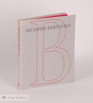Order Nr. 50529 100 JAHRE BERTHOLD
