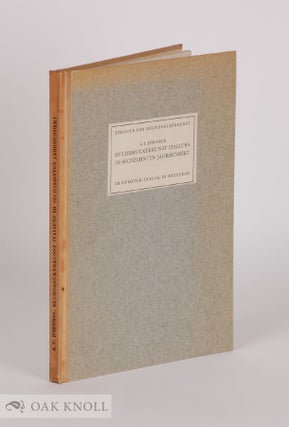 Order Nr. 50655 DIE BUCHDRUCKERKUNST ITALIENS IM SECHZEHNTEN JAHRHUNDERT. A. F Johnson