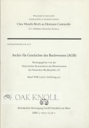 Order Nr. 50871 CLARA MUNDTS BRIEFE AN HERMANN COSTENOBLE. William H. McClain