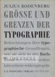 GROSSE UND GRENZEN DER TYPOGRAPHIE. Julius Rodenberg.
