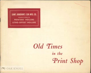 Order Nr. 50958 OLD TIMES IN THE PRINT SHOP