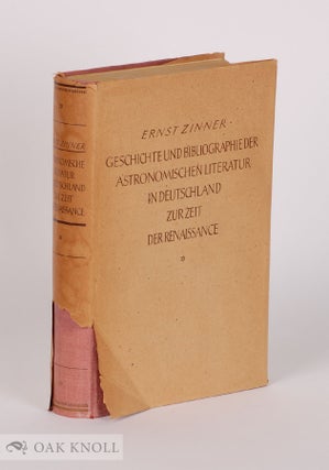 Order Nr. 51141 GESCHICHTE UND BIBLIOGRAPHIE DER ASTRONOMISCHEN LITERATURE IN DEUTSCHLAND ZUR...