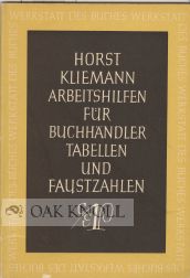 Order Nr. 51293 ARBEITSHILFEN FUR BUCHHANDLER. Horst Kliemann